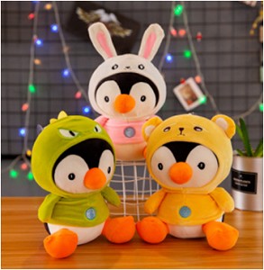 игрушка мягкая пингвин в костюмчике, 10см ассорти, m13323