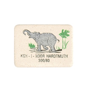 ластик elephant 26*18,5*8 белый, каучук, 300/80 /k-i-n изображение ластик elephant 26*18,5*8 белый, каучук, 300/80 /k-i-n