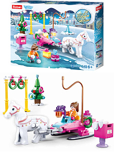 конструктор пласт. город. зимняя идиллия 149дет. м38-в0889с /sluban