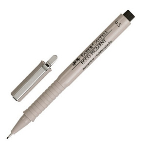 ручка капил. 0.5мм  ecco pigment черная  166599 /fc
