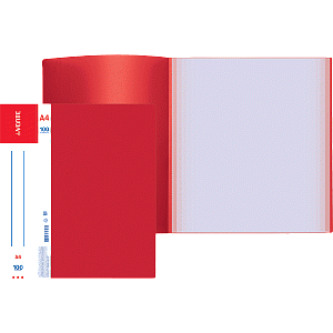 папка 100м/ф  daily 30мкм 0.8мм, сменная этикетка, красная, 3107400 /devente