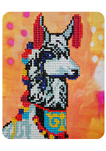 алмазная мозаика 17*21 алмазная живопись. нарядная лама m011 /color-kit