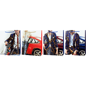 пакет бумажный  18*23*8  men  с фольгированием, ассорти, 9041139 /devente фото