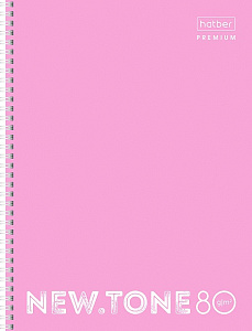 тетрадь а4 80л на гребне newtone pastel пион, линия 80т4ла2гр_05018 /hatber