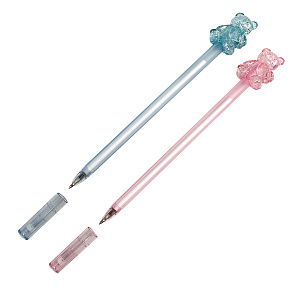 ручка 0.7 стеклянная коллекция. мишка. синяя 75291 /centrum