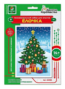 набор для опытов елочка, собери светящуюся открытку, 14+, 04266 /дескор