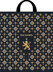 пакет с ручками, петля  31*35, ричард (90мк)  фото