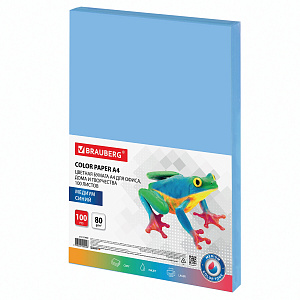 бумага  а4 80г/м2 100л медиум синяя 112459 /br