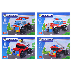 конструктор пласт. город пожарная помощь  ассорти 39-53 дет. 858-034  /игроленд