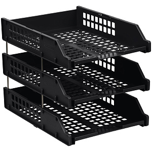 набор из 3-х лотков горизонтальных на металлических стержнях черные, лтг-63795/тл112 /стамм