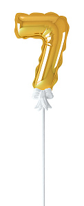 шар-самодув цифра 7  18см золото, фольга fbz-03 /boomzee
