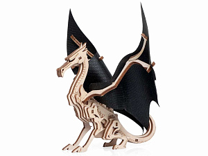 конструктор 3d дерев. подвижн дракон 160*130*110мм 25дет. 0214 /lemmo