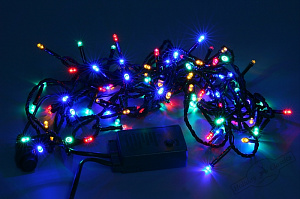 эл.гирл. 100л led 4,5м 8режимов, мультицвет, зеленый провод, rsld10028gmc* /holiday classics изображение эл.гирл. 100л led 4,5м 8режимов, мультицвет, зеленый провод, rsld10028gmc* /holiday classics