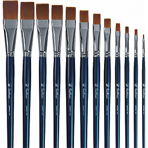 кисть живописная нейлон плоская № 12 l-16.0 /байкал кисть живописная нейлон плоская № 12 l-16.0 /байкал