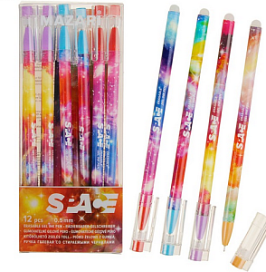 ручка гелевая синяя пиши-стирай  space пласт.корпус м-5303-70 /mazari