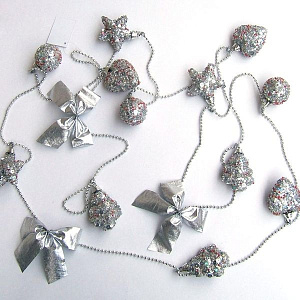 декор. украшение цепь-куб 2.7м синяя f03a-b