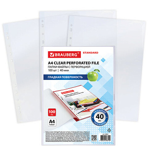 мультифора а4 40мкм комплект 100шт гладкая standart 229661 /br