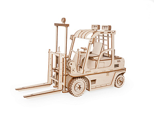 конструктор 3d дерев. подвижн погрузчик 285*105*165мм 127дет. 5+ пк-1 /lemmo