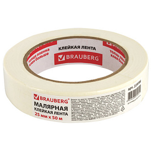 креп лента (малярная) 25мм*50м, профессиональная 228086 /br