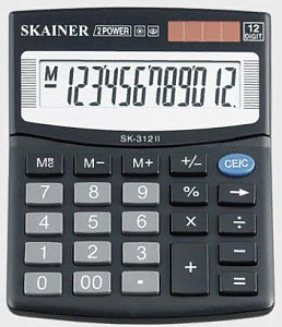 калькулятор skаiner sк-312ii 12 разрядов 00 2питания 100*124*32 изображение калькулятор skаiner sк-312ii 12 разрядов 00 2питания 100*124*32