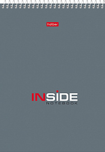 блокнот а5 80л на гребне inside. мко, на жесткой подложке, 80б5в1гр 004881