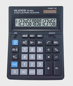 калькулятор skainer sк-664l 16 разрядов 2п (аналог cit sdc-664) большой (157*200*32мм) изображение калькулятор skainer sк-664l 16 разрядов 2п (аналог cit sdc-664) большой (157*200*32мм)