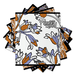 тетрадь 48л клетка tulips, мат.лам., 54263 /полиг