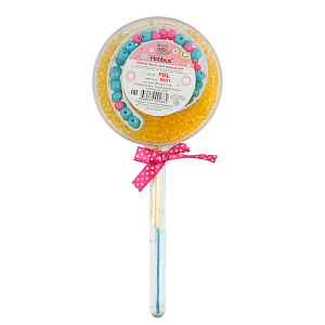 набор для творч. бисер и бусины для рукоделия, леденец №01 желтый pbl /hobbius