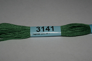 нитки для вышив. мулине х/б 24*8м №3141 зеленый /gamma нитки для вышив. мулине х/б 24*8м №3141 зеленый /gamma