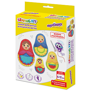 набор для шитья из фетра матрешки 4игрушки 664737 /юнл
