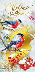 открытка с новым годом! текст, евро 014.377 /мирпоздр