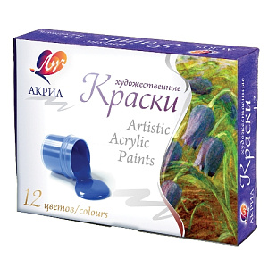 акрил  12цв.*20мл художественный  22с1409-08 /луч