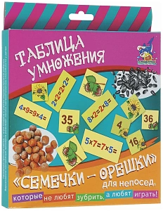 развивающая игра лото семечки и орешки таблица умножения с-3734 от6+ изображение развивающая игра лото семечки и орешки таблица умножения с-3734 от6+