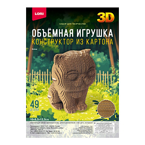 конструктор 3d из картона объемная игрушка. котик нг-002 /lori