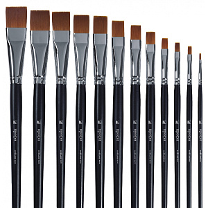 кисть живописная нейлон плоская № 16 l-20.0/5 /профи кисть живописная нейлон плоская № 16 l-20.0/5 /профи