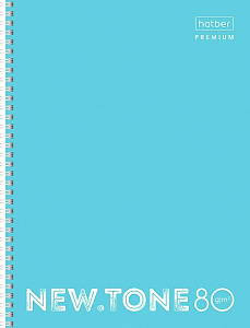 тетрадь а4 80л на гребне newtone pastel незабудка, линия 80т4ла2гр_05025 /hatber