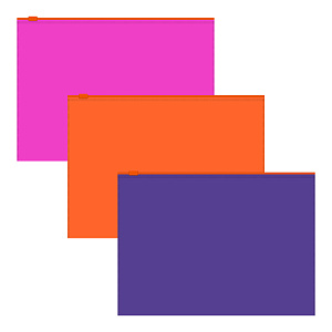 папка-конверт на молнии в5 0.18мм soft caribbean sunset, ассорти, 55205 /ek