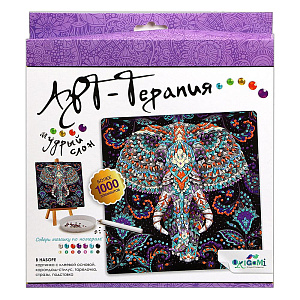 алмазная мозаика 20*20  арт-терапия. мудрый слон 06422 /оригами