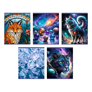 тетрадь 48л клетка фантастическое свечение. мко,  ламин. софттач, выб.лак, 489194 /эксмо