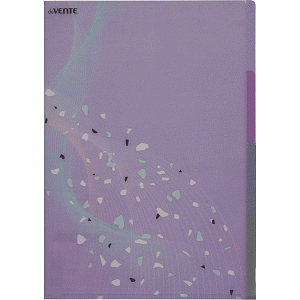 папка-уголок  3 отделения  0,18мм cristal dream, искрящаяся фактура сиреневая  3074907 /devente
