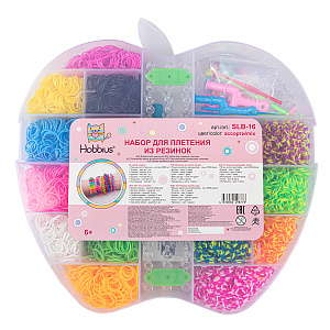 набор для плетения из резиночек 3500шт мега набор пласт.контейнер slb-16 /hobbius набор для плетения из резиночек 3500шт мега набор пласт.контейнер slb-16 /hobbius
