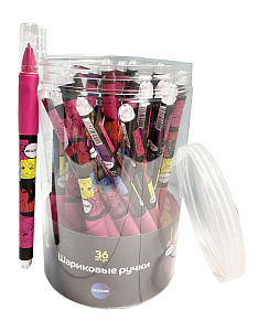 ручка  0.7 аниме. цветные квадраты прорез.корпус, синяя 70512 /centrum