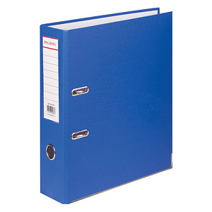 орднер 80мм с  метал.окантовка, торцкарман,  синий 227191 /br 