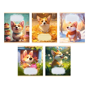 тетрадь 18л клетка корги. мко, 189254 /эксмо