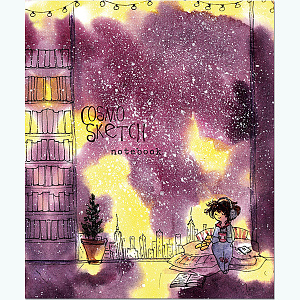 тетрадь 48л клетка космоскетчи. мко, вд лак, 3115 /полином