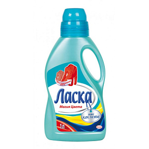стиральный порошок жидкий для цветного 1л 958-134 /ласка