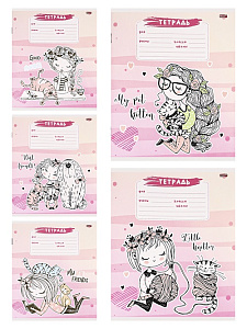 тетрадь 18л  клетка нежная дружба. мко,  18-1258 /profit