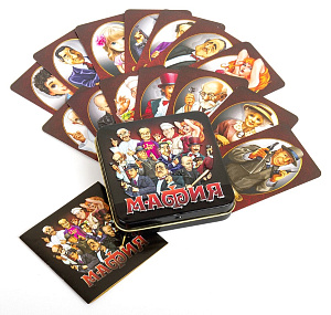 настольная игра мафия (жестяная коробка) 01947 /дескор