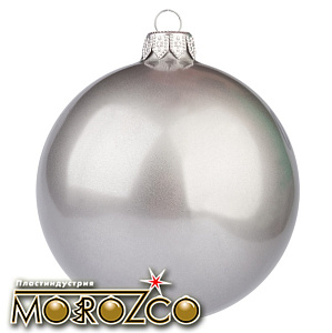 шар новогодний серебро d=75 ш75208