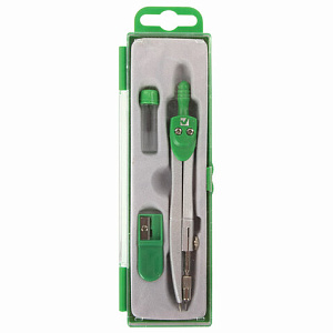 готовальня 3предмета klasse циркуль 125мм, стержни, точилка, пласт.пенал 210660 /br изображение готовальня 3предмета klasse циркуль 125мм, стержни, точилка, пласт.пенал 210660 /br